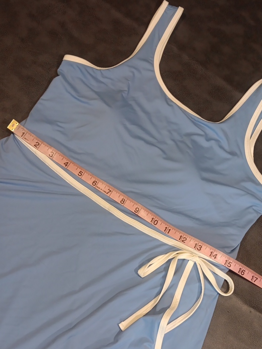 Arizona Active Blue Tennis Dress Wrap Skirt Contrast Trim Large - Picture 10 of 11